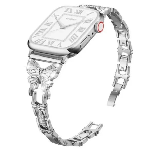 [For Apple Watch] NEW Luxury Butterfly Strap Chain Stainless Band - Picture 1 of 3